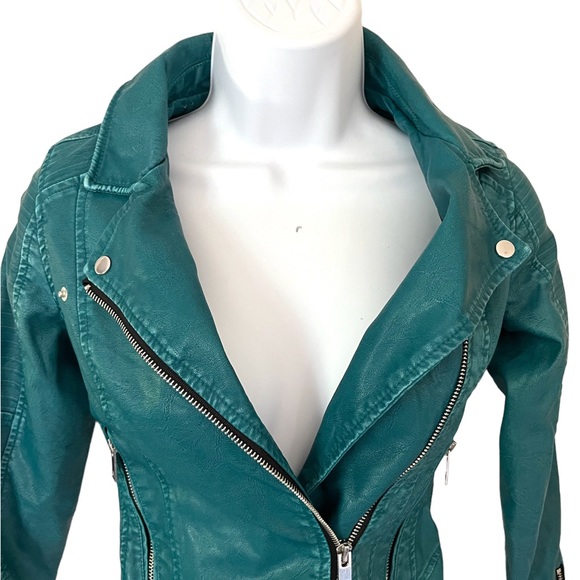 Blank NYC Teal Moto Jacket Size S - Picture 3 of 9